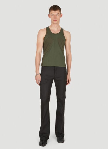 Courrèges 트윌 부츠컷 팬츠 블랙 cou0150005