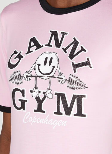GANNI Gym T-shirt Pink gan0252010