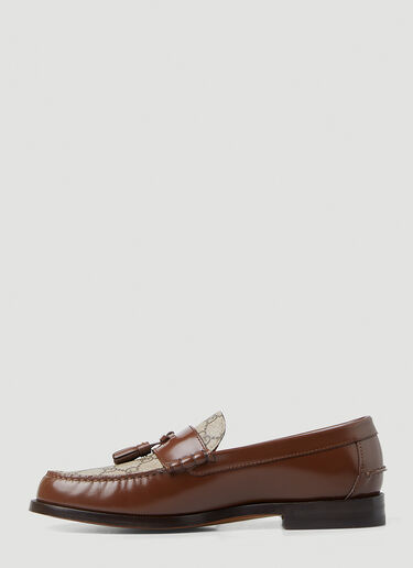 Gucci Tassel Trim GG Loafers Brown guc0147096