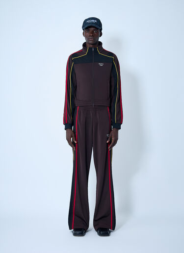 Martine Rose Logo Motif Shrunken Track Jacket Brown mtr0162007