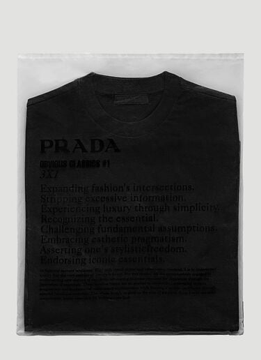 Prada Pack of Three Classic T-Shirt Black pra0149023