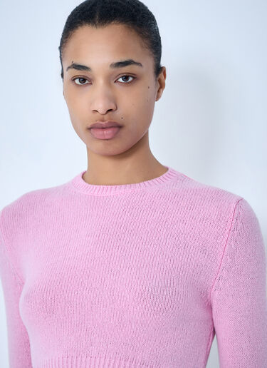 Jil Sander Cropped Knit Sweater Pink jil0264035