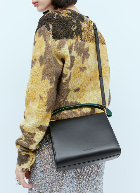 Dries Van Noten Crisp Leather Handbag Black dvn0254004