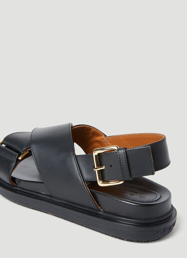 Marni Fussbett Leather Sandals Black mni0255023