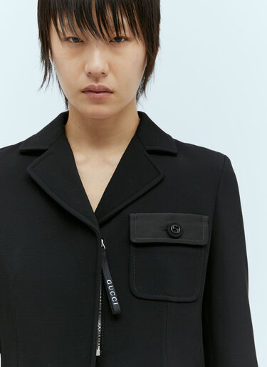 Gucci 고급 울 크레이프 재킷  블랙 guc0255011