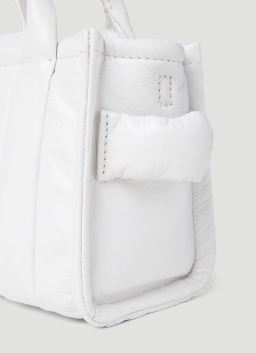 Marc Jacobs Shiny Crinkle Micro Tote Bag White mcj0253008