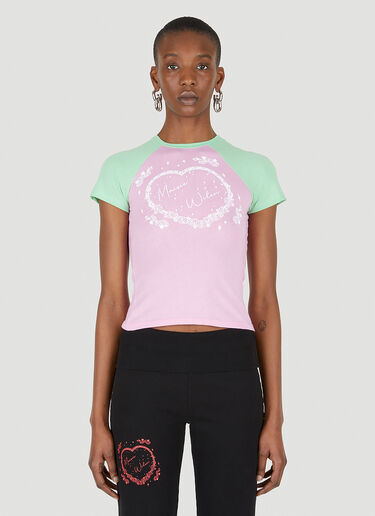 Maisie Wilen Slinky Two-Tone T-Shirt Pink/Green mwn0247004