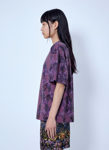 Dries Van Noten Argyle Print T-Shirt Lilac dvn0266013