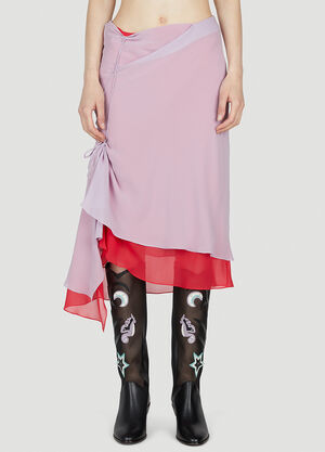Kiko Kostadinov Mirka Layered Skirt Pink kko0252007