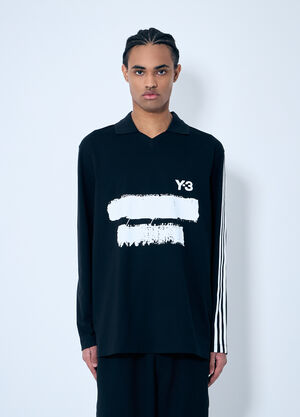 Homme Plissé Issey Miyake U GFX Polo Shirt Black hmp0158004