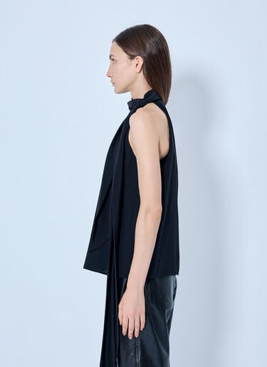 LN-CC® - Max Mara: Pleated Halter Top - Black Max Mara Pleated Halter Top Black max0265013