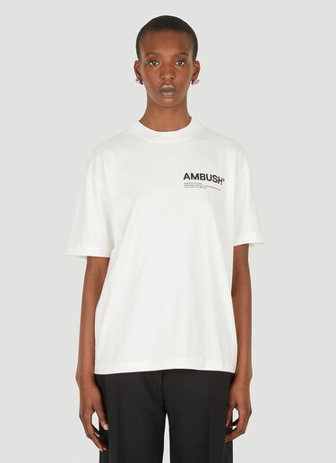 Ambush 워크샵 로고 티셔츠 크림 amb0248001