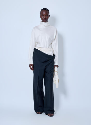 LN-CC® - RÓHE: Double Waistband Trousers - Black RÓHE Double Waistband Trousers Black roe0266006