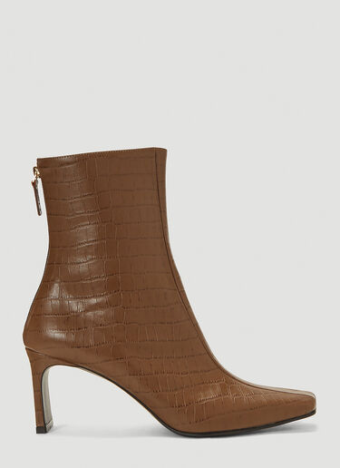 Reike Nen Centre-Seam Embossed Boots Brown rkn0241005