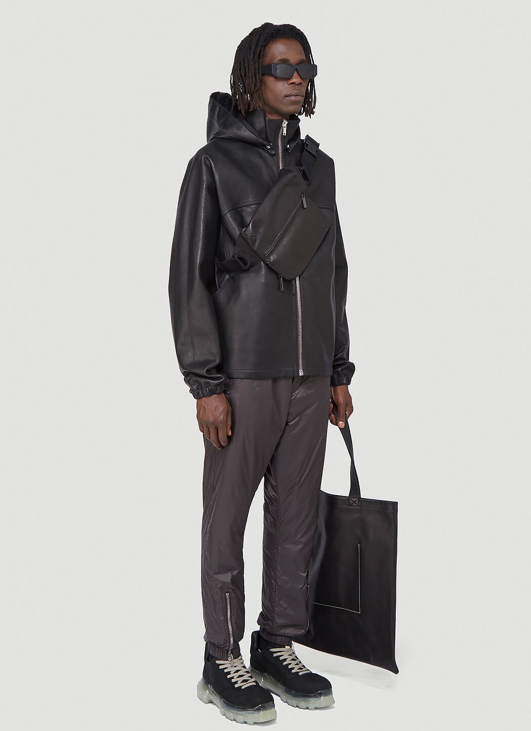 Rick Owens Leather Windbreaker Jacket | LN-CC