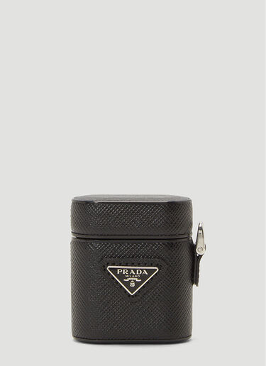 Prada Leather AirPods Case Black pra0143063