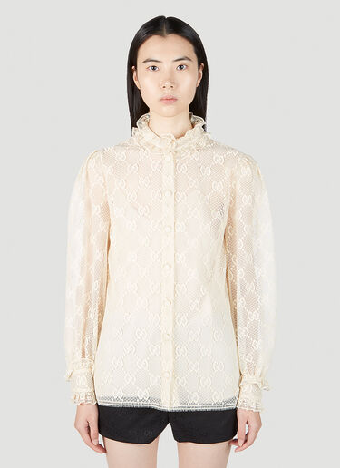 Gucci GG 蕾丝衬衫 奶油色 guc0251182