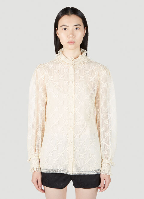 Tekla GG Lace Shirt Black tek0353013