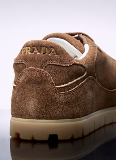 Downtown Delavé Suede Sneakers Prada Downtown Delavé Suede Sneakers Brown pra0258033