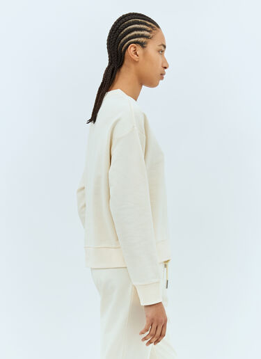 Moncler Logo Embroidery Sweatshirt Cream mon0259030