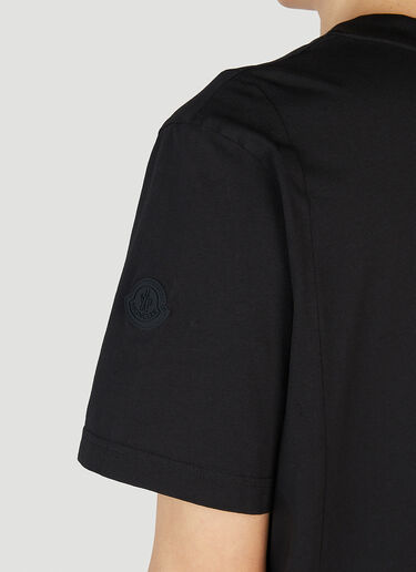 Moncler 徽标印花 T 恤 黑色 mon0152012