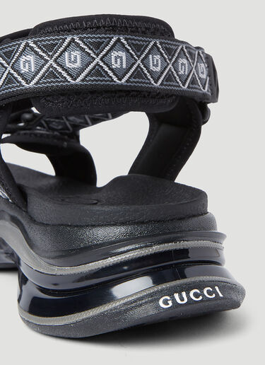 Gucci Square G Run Sandals Black guc0153067