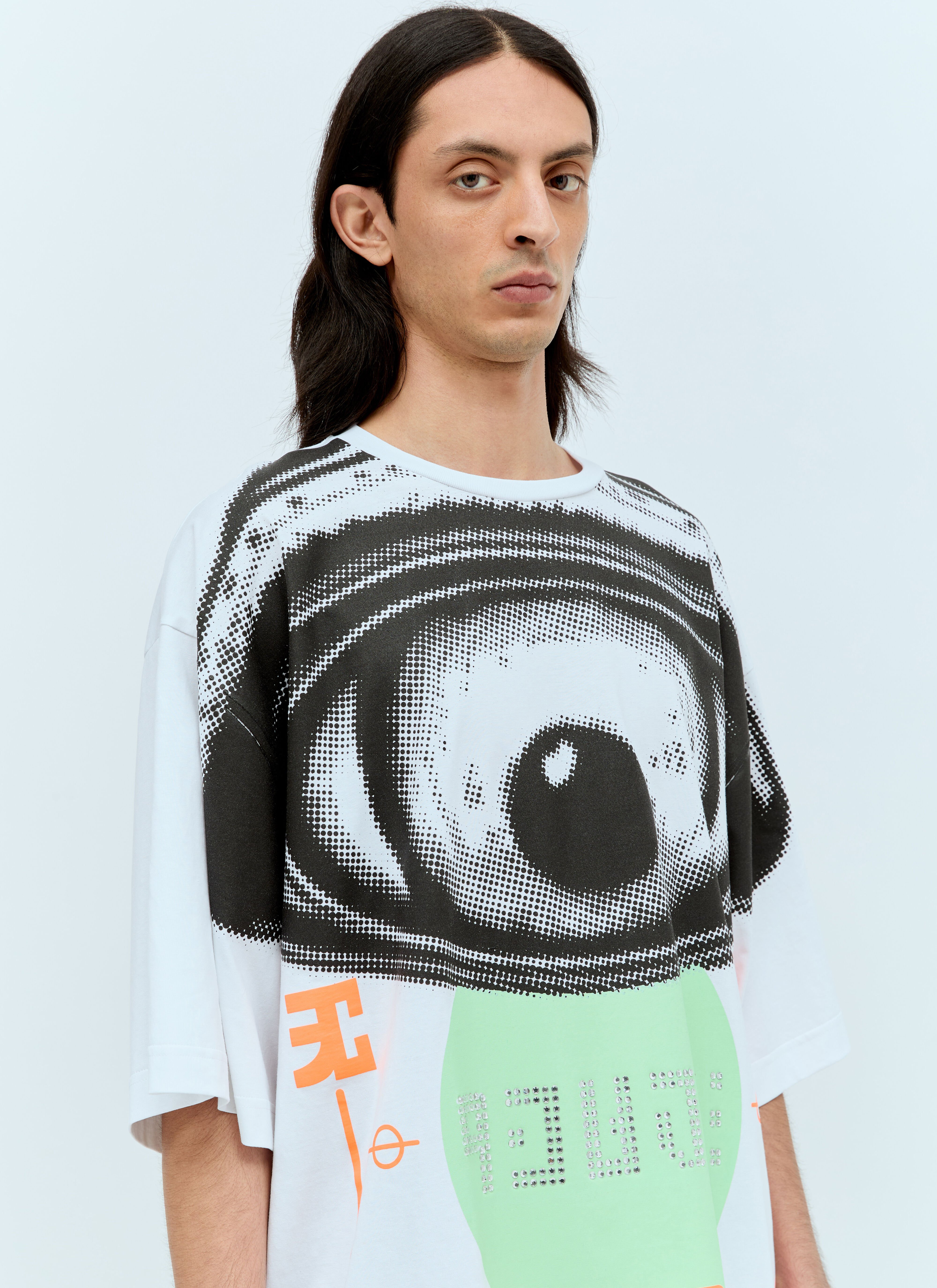 Walter Van Beirendonck Men's' Peace Oversized T-Shirt in White