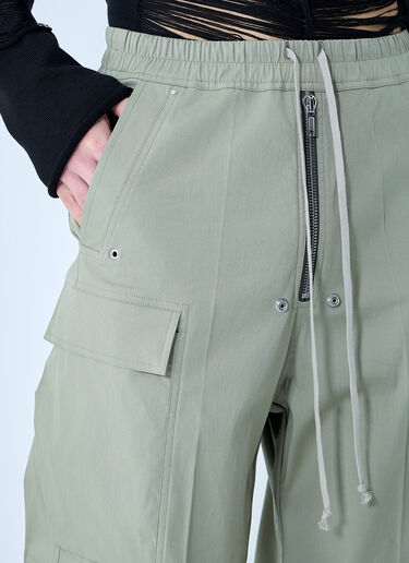 Rick Owens Cotton Cargo Pants Green ric0159018