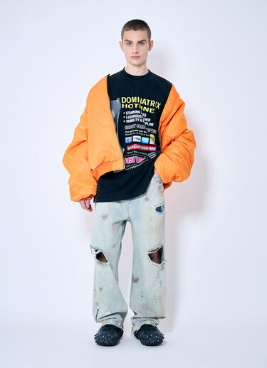 Vetements Dominatrix Hotline 超大 T 恤 黑色 vet0160006