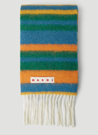 Marni Stripe Scarf Green mni0151036