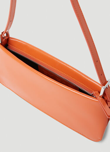 BY FAR Dulce Semi Patent Leather Shoulder Bag Orange byf0253005