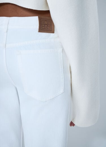 TOTEME Flared Denim Trousers White tot0264010