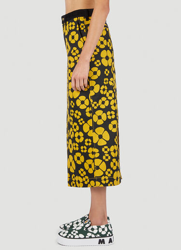 Marni x Carhartt Floral Print Skirt Yellow mca0250008