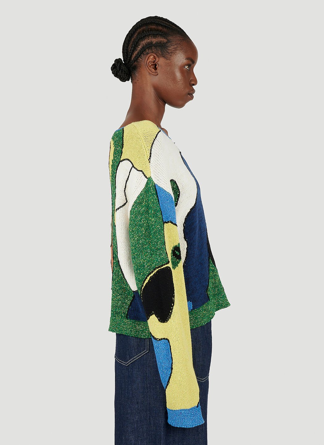 Kenzo Women s Abstract Sweater in Blue LN CC