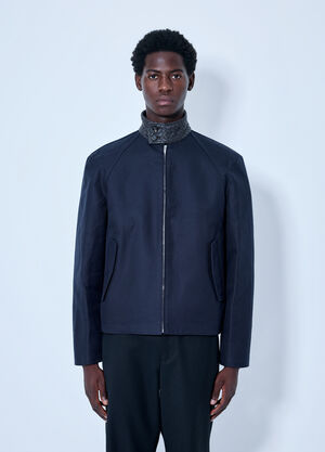 Bottega Veneta High-Collar Zip Jacket Blue bov0165011