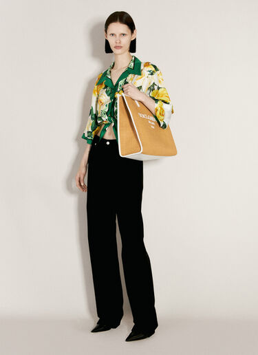 Dolce & Gabbana 라지 로고 토트백 브라운 dol0255038