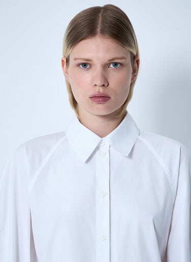 TOTEME Raw Raglan Shirt White tot0261065