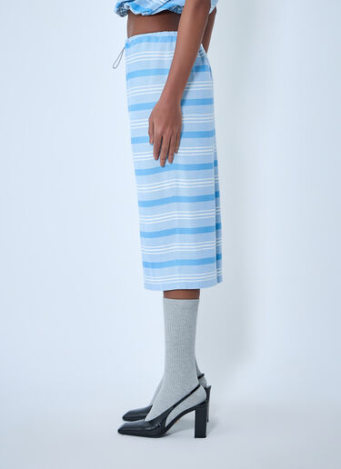 Prada Striped Pencil Skirt Blue pra0264036