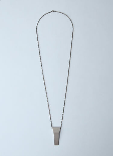Rick Owens トラックチャームネックレス  シルバー ric0159068