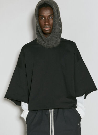 Rick Owens Laddered Knit Balaclava Grey ric0155035