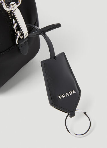 Prada Logo Plaque Shoulder Bag Black pra0254034