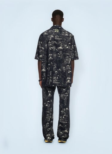Off-White Jacquard Fresco Bowling Shirt Blue ofw0160113