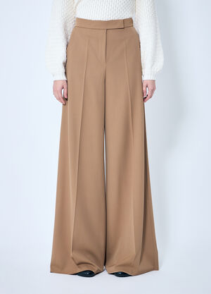 Max Mara 개버딘 울 팬츠 카멜 max0259011