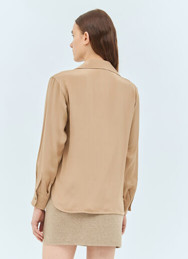 Max Mara Silk Crêpe de Chine Shirt Beige max0258008