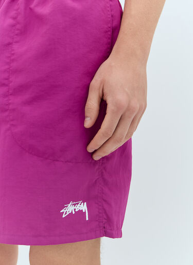 로고 프린트 스윔 쇼츠 Stüssy 로고 프린트 스윔 쇼츠 퍼플 sts0156021