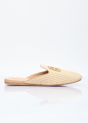 TOTEME Woven Logo Mules Black tot0259032