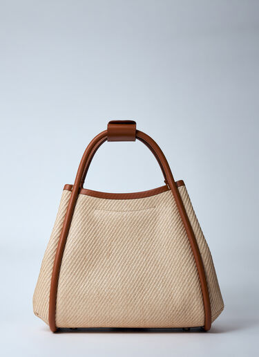 Max Mara Logo Plaque Handbag Cream max0260025