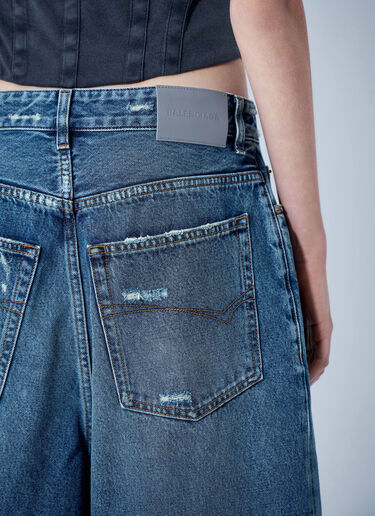 Balenciaga Folded Shorts Blue bal0264009