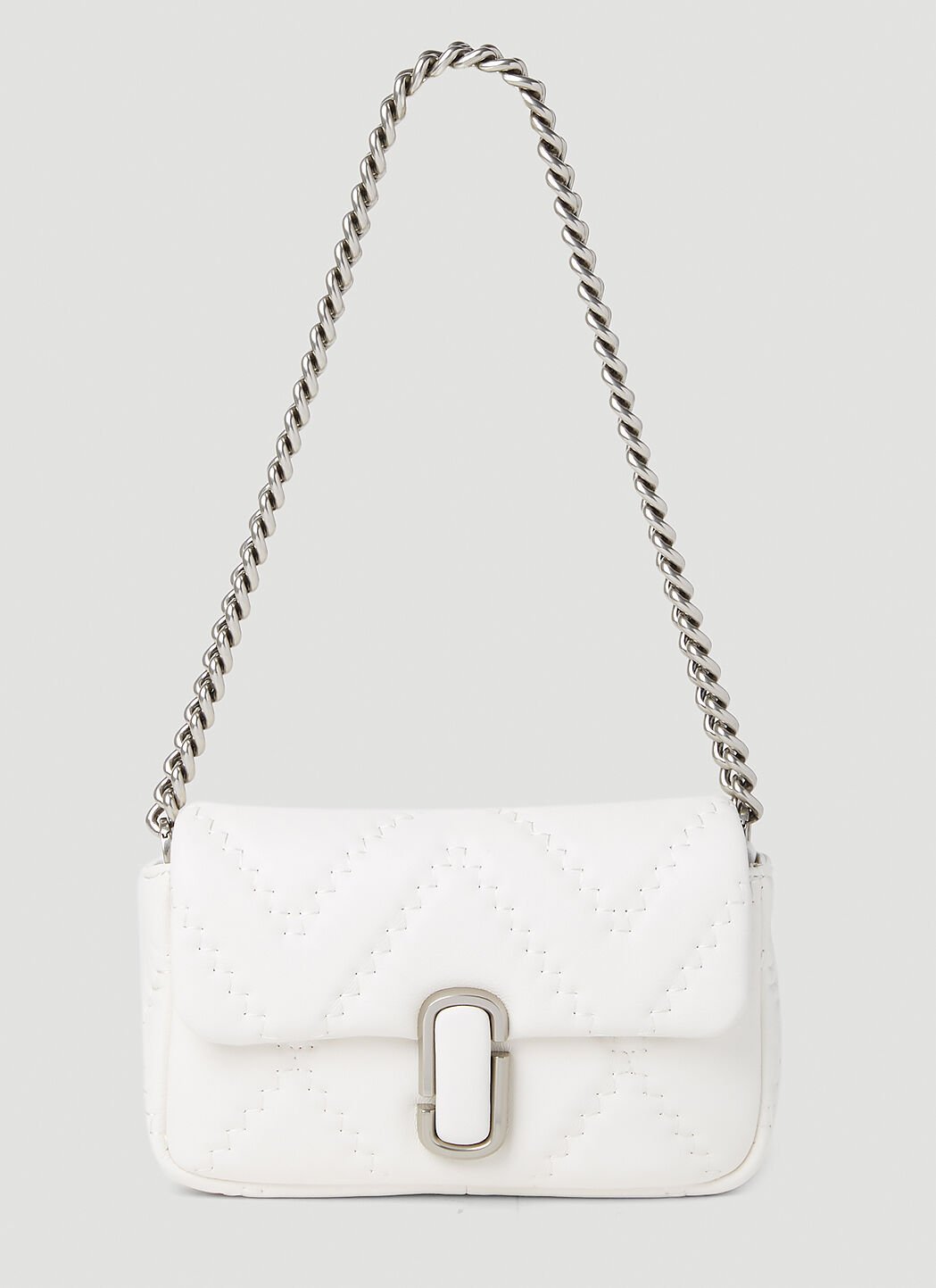 Marc Jacobs Quilted J Marc Mini Shoulder Bag in White LN CC