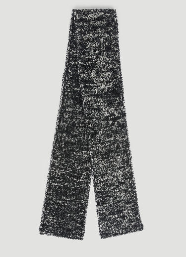 Dries Van Noten Marled Knit Scarf Black dvn0154035